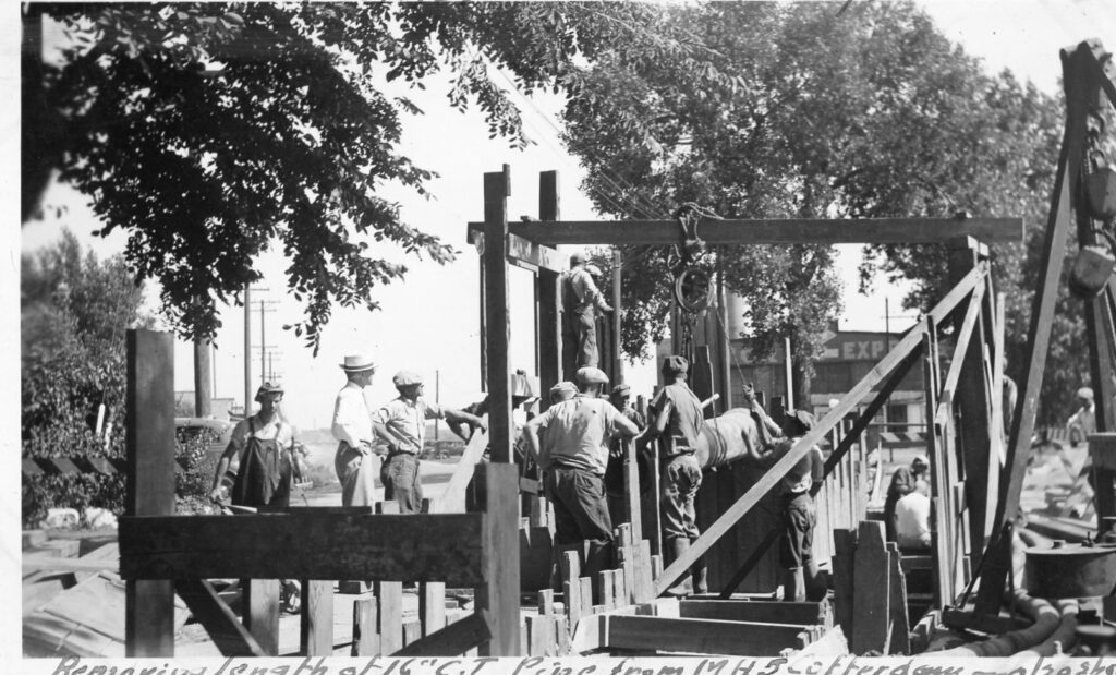 Work on the Northeast Interceptor in 1937.