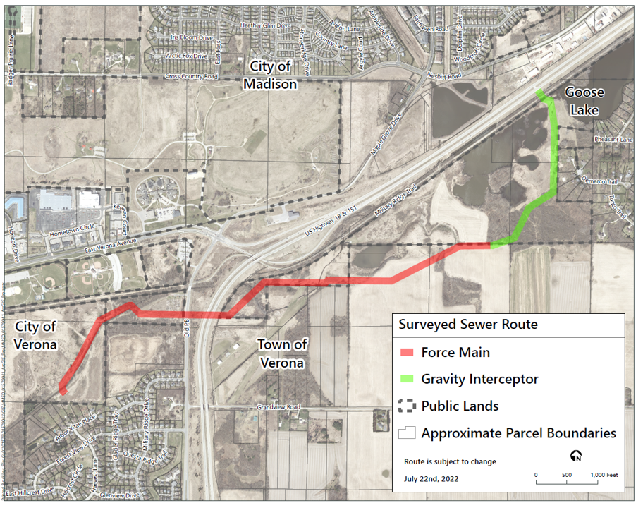 The final route selection process for Pumping Station 17 Force Main Relief utilized input from the public, the DNR and Ice Age Trail volunteers, among others. Collaboration
on ideas for construction corridor
improvements was also facilitated by District staff.