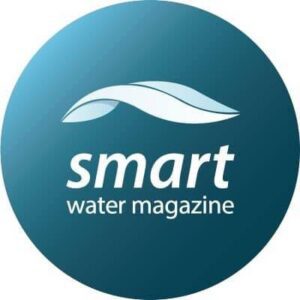 Smart Water Magazine logo with a water or leaf brand mark.